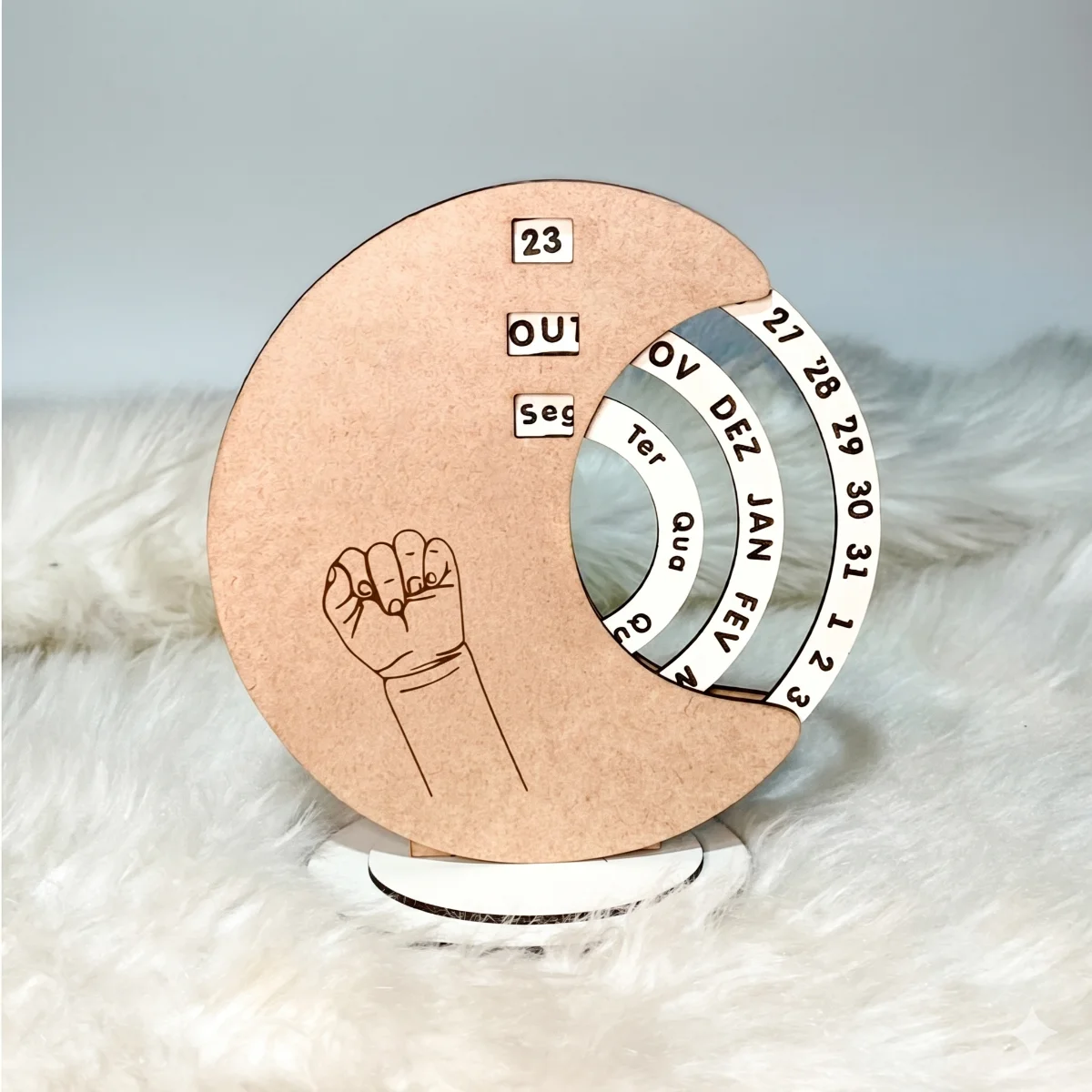 Calendario infinito personalizado maternidade mãe berçário presente - Imagem 8