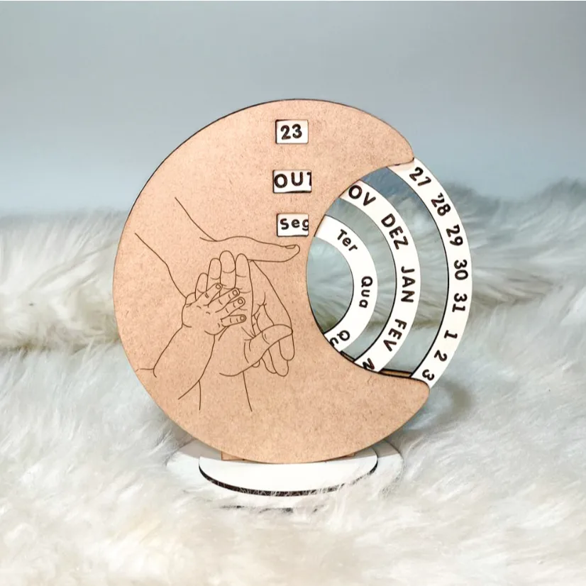 Calendario infinito personalizado maternidade mãe berçário presente