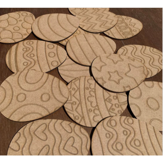 Kit 800 de Ovos de Páscoa em MDF – escolar para Pintar! atacado