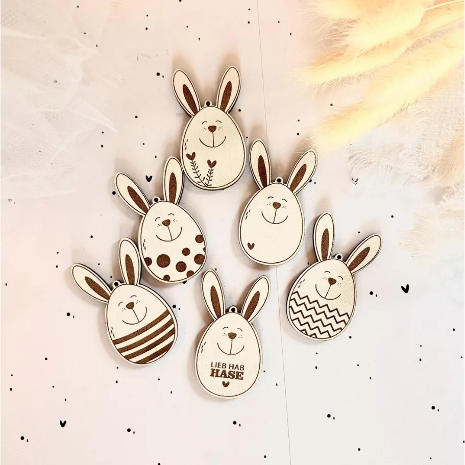 Kit de Coelhinhos Decorativos - 6 a 30 Unidades para Decoração de Páscoa infantil escolar embalagem de pascoa