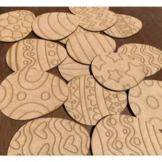 Kit Ovos de Páscoa com Furo para chaveiro em MDF –escolar para Pintar