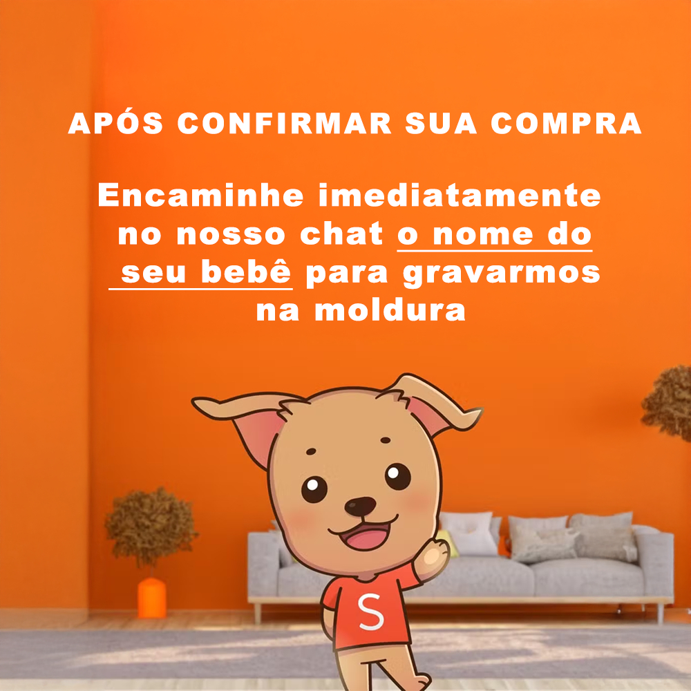 Placa Personalizado Anjinho do Céu - Presente, Lembranças e decoração, NOME PERSONALIZADO + Pé de apoio